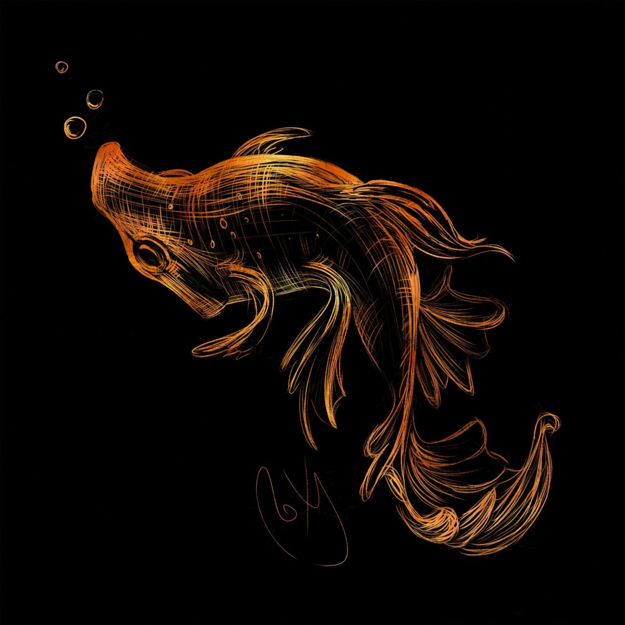 Gold Fish by Roxane Lapa