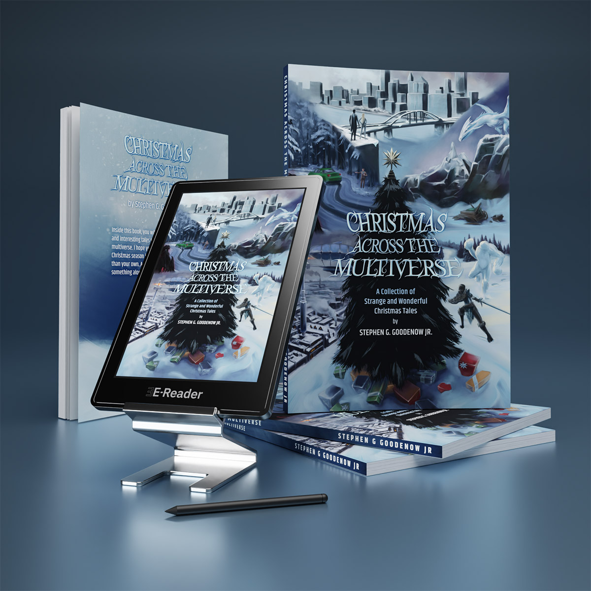 Christmas anthology book cover illustration