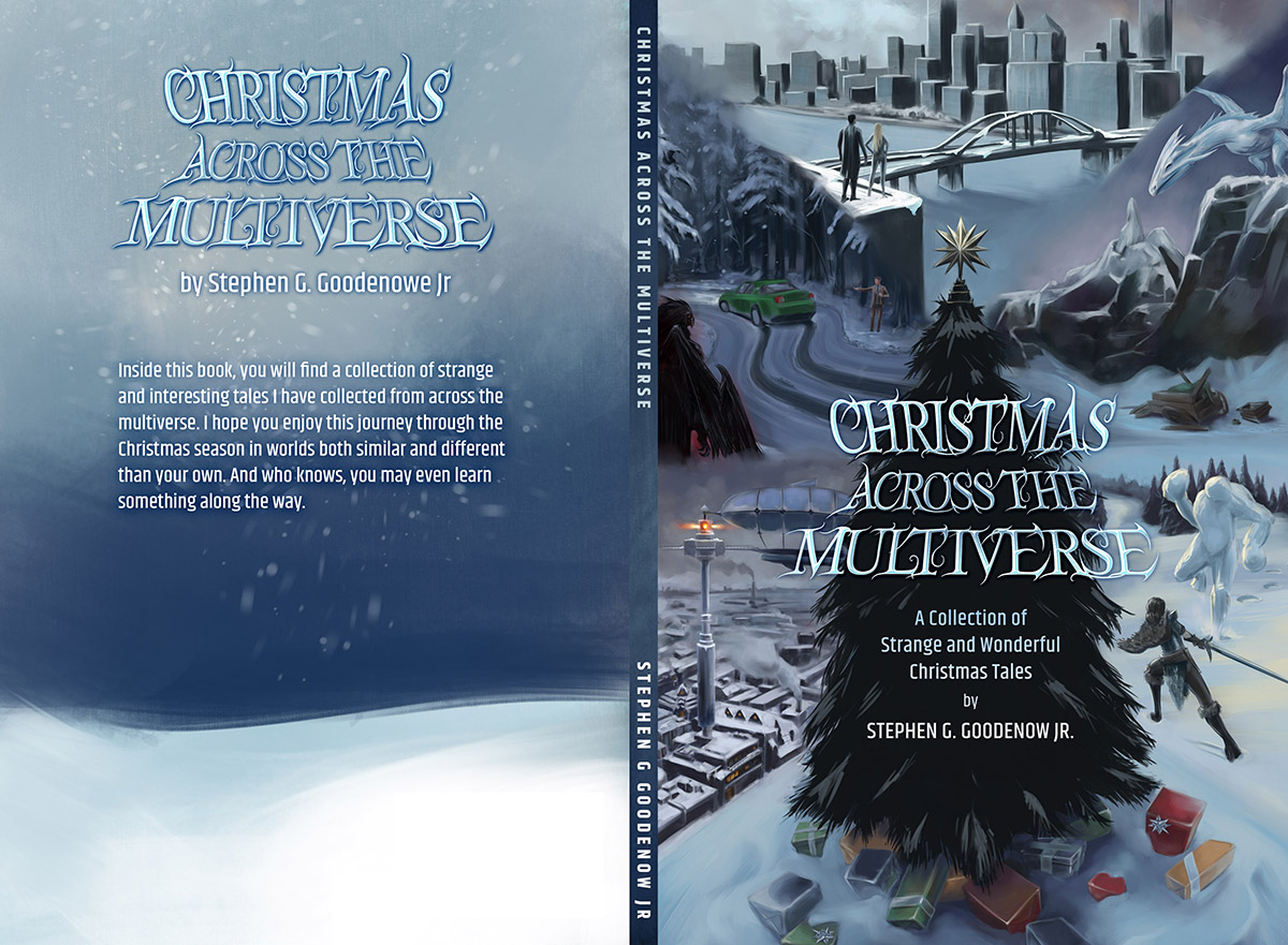 Christmas anthology book cover illustration
