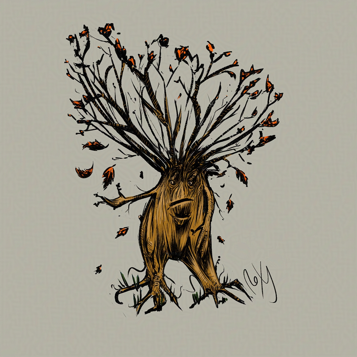 Ink Drawing by Roxane Lapa