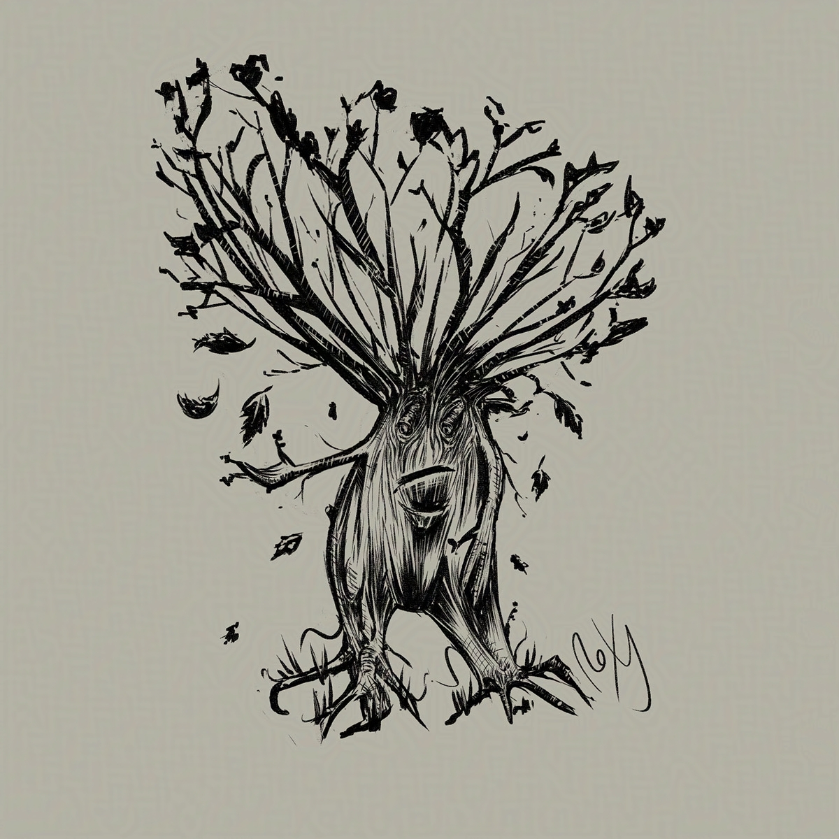 Ink Drawing by Roxane Lapa