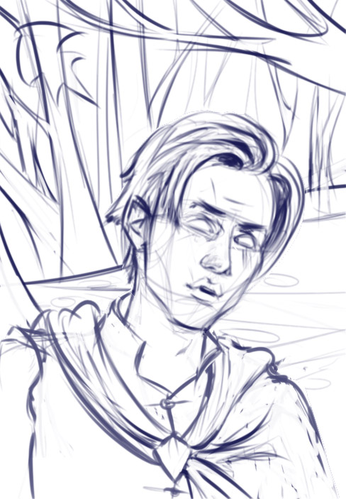 Rapunzel's Prince Sketch by Roxane Lapa