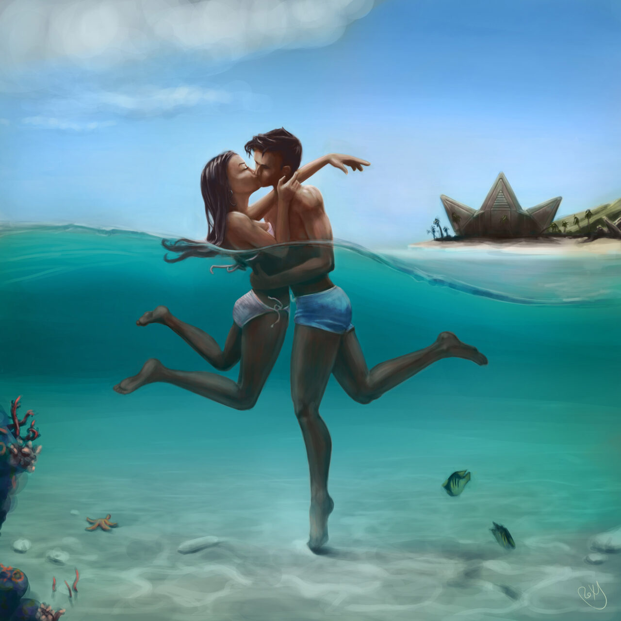 Huion Island Love by Roxane Lapa