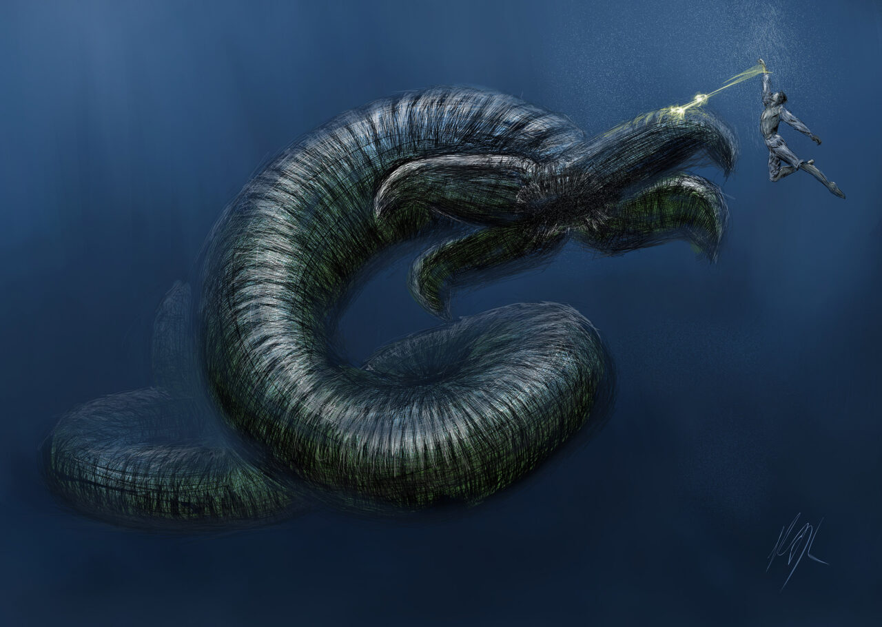 Lightbringer Sea Demon by Roxane Lapa