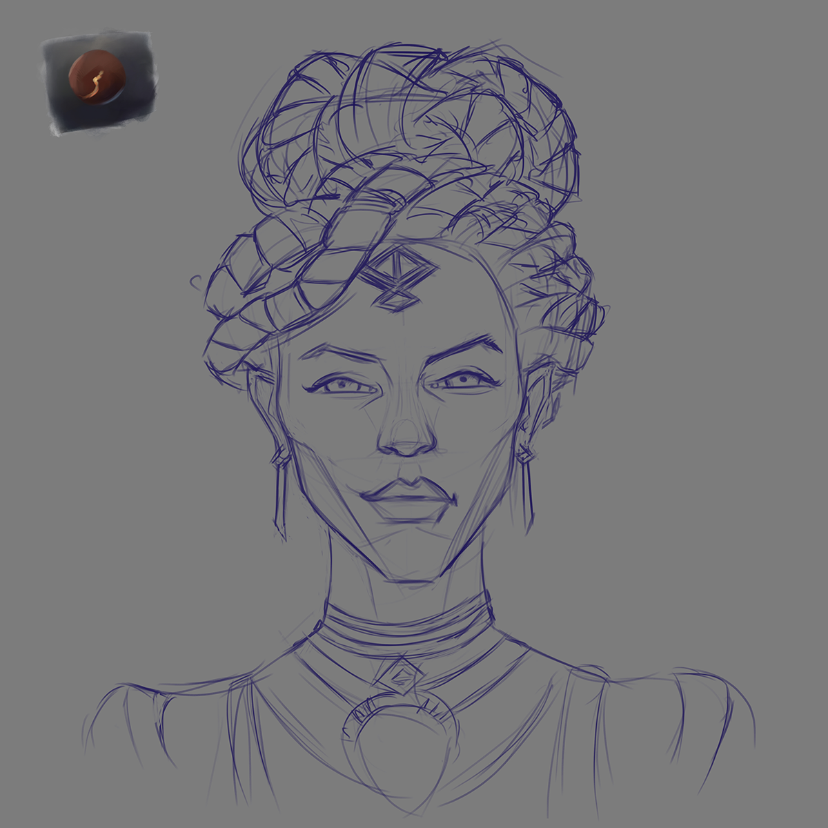 Mel Medarda Portrait Sketxh by Roxane Lapa