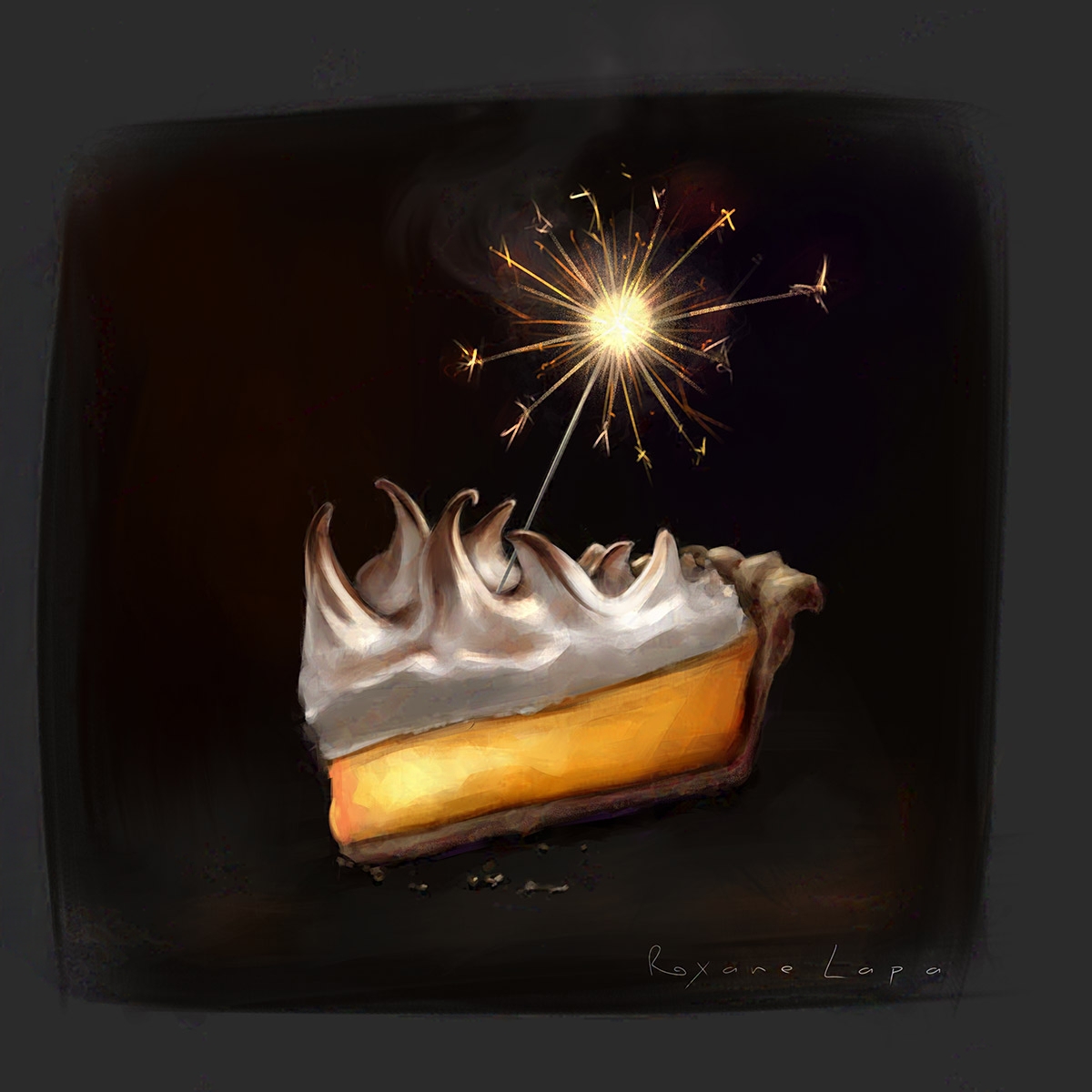 Lemon Meringue Food Art by Roxane Lapa