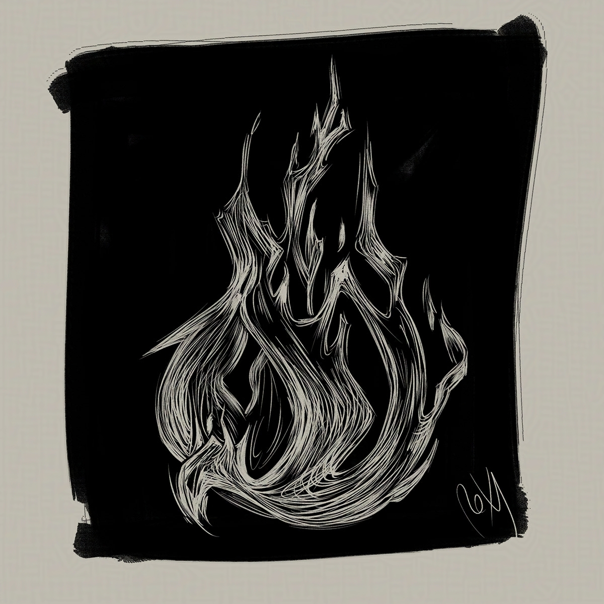 Ink Drawing by Roxane Lapa