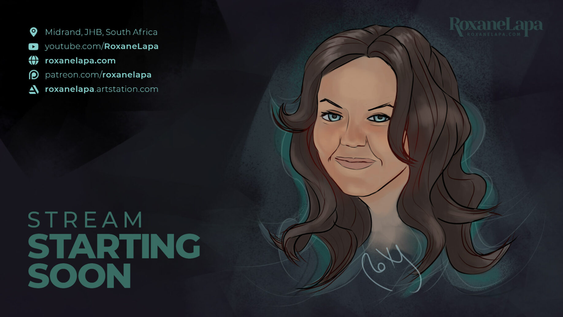 Roxane Lapa's Starting Soon Overlay