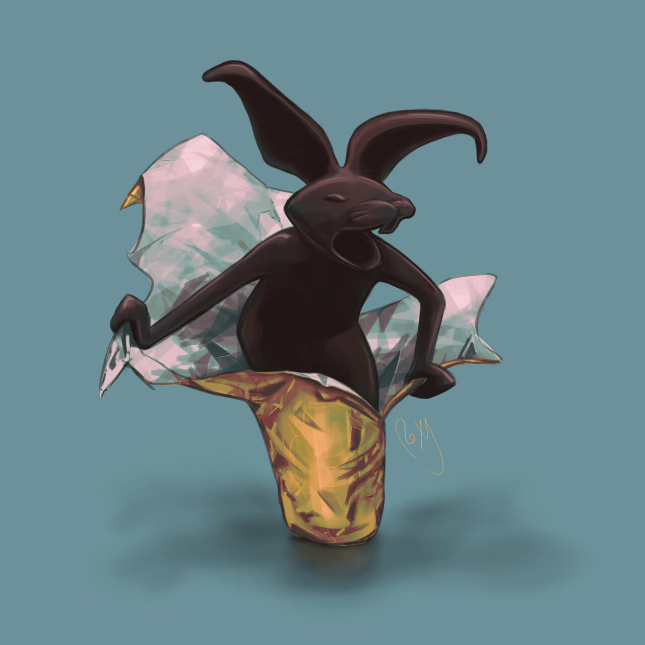 Escaping Easter Bunny by Roxane Lapa