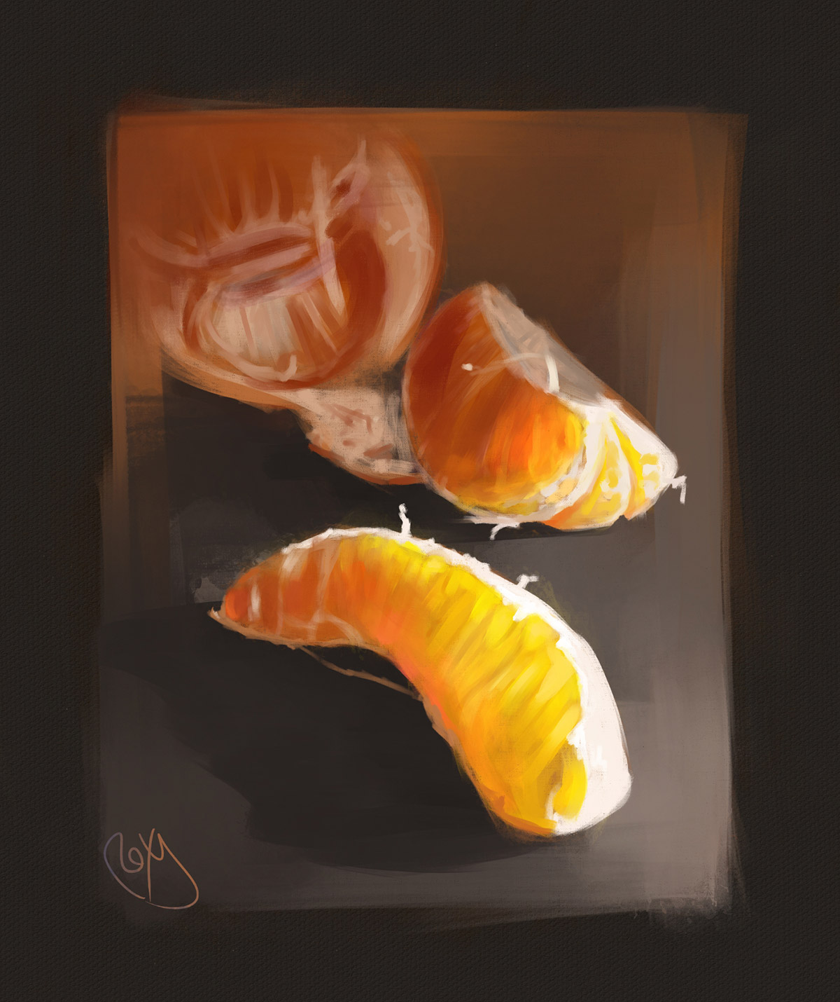 Mandarin Painterly Sketch by Roxane Lapa