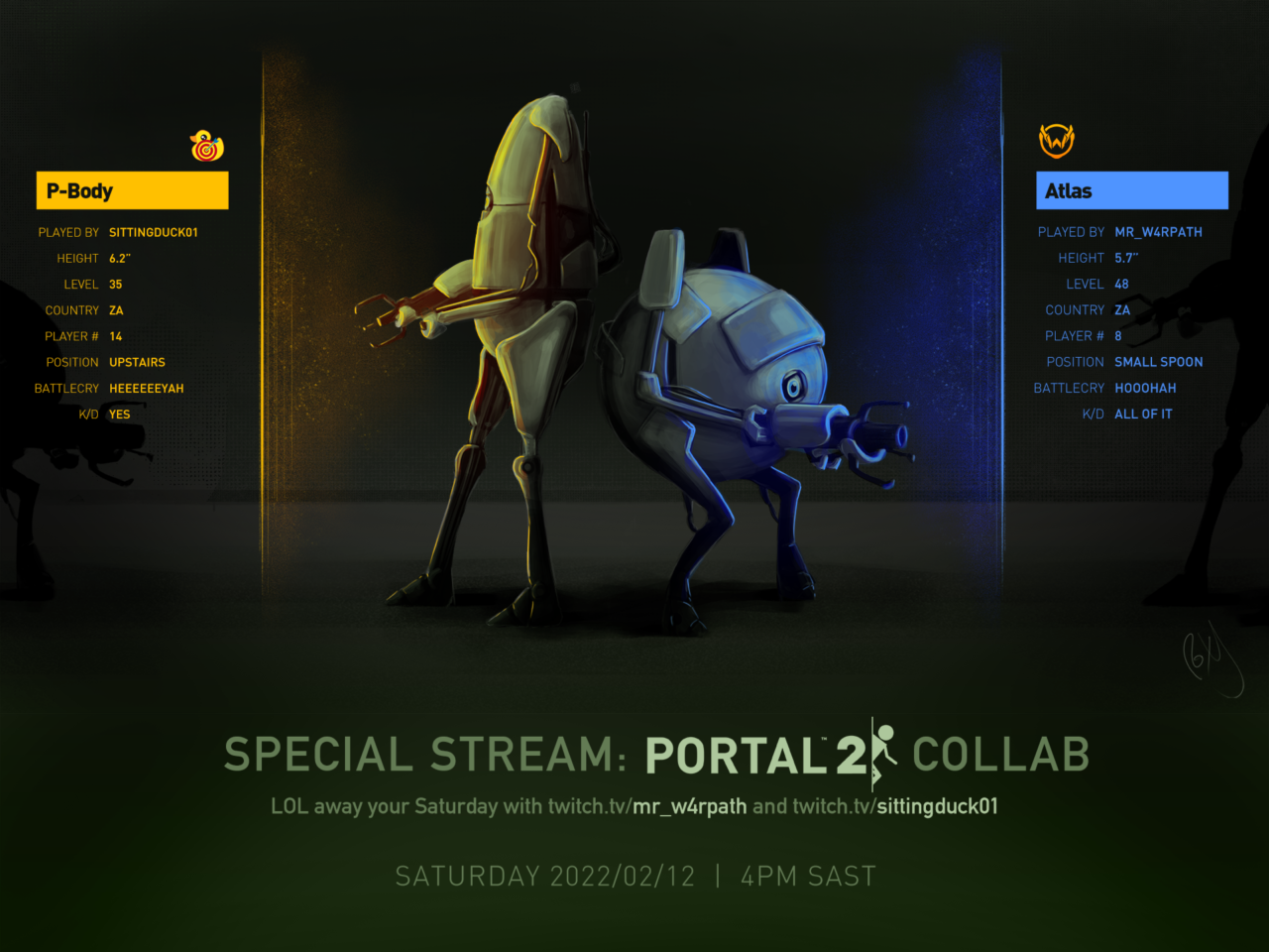 portal 2 promo art by Roxane Lapa