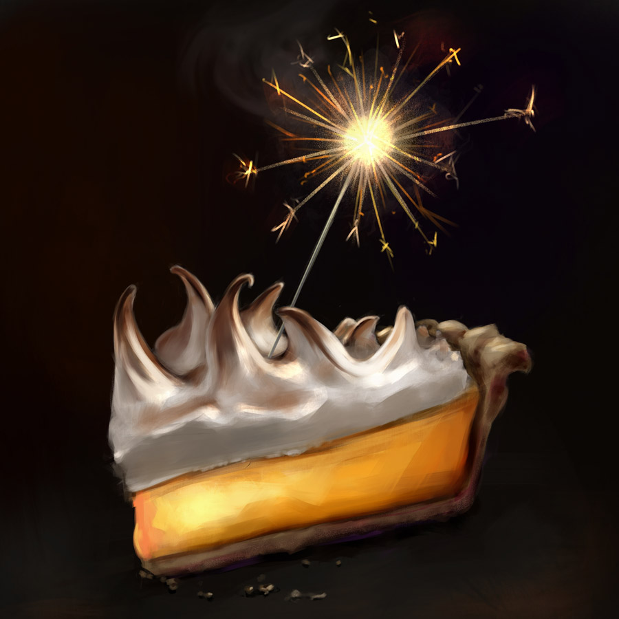 Lemon Meringue Food Art by Roxane Lapa